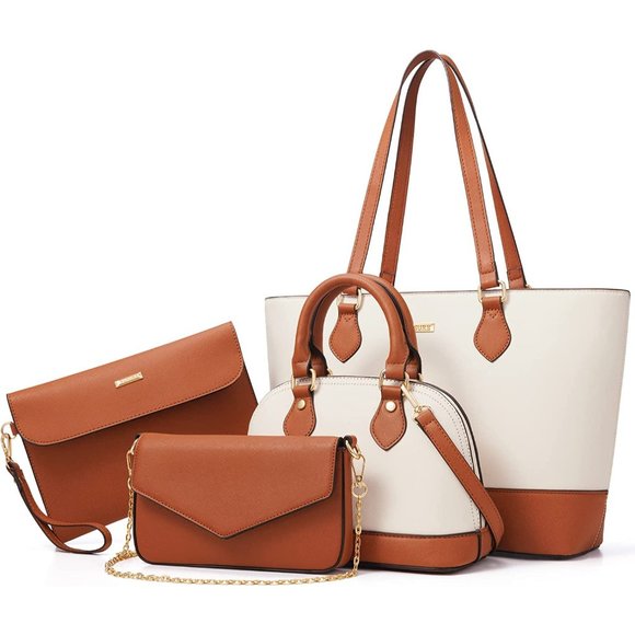 Bagsure Handbags Sets, Purse Sets for Women, Tote Bag 4 pcs, Handbag Set… - Picture 1 of 16